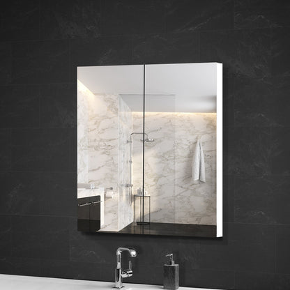 Cefito - 600mm x 720mm White | Bathroom Mirror Cabinet